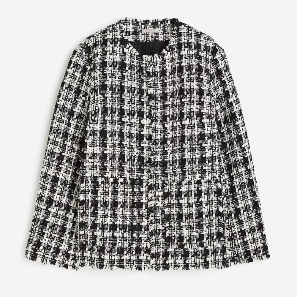 H&M Monochrome Tweed‎ Blazer